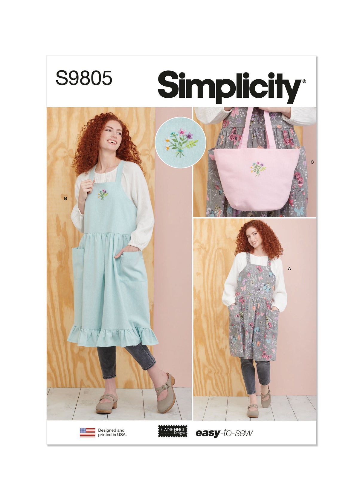 Patron Simplicity n°9805 – Tabliers et sac fourre-tout pour femmes