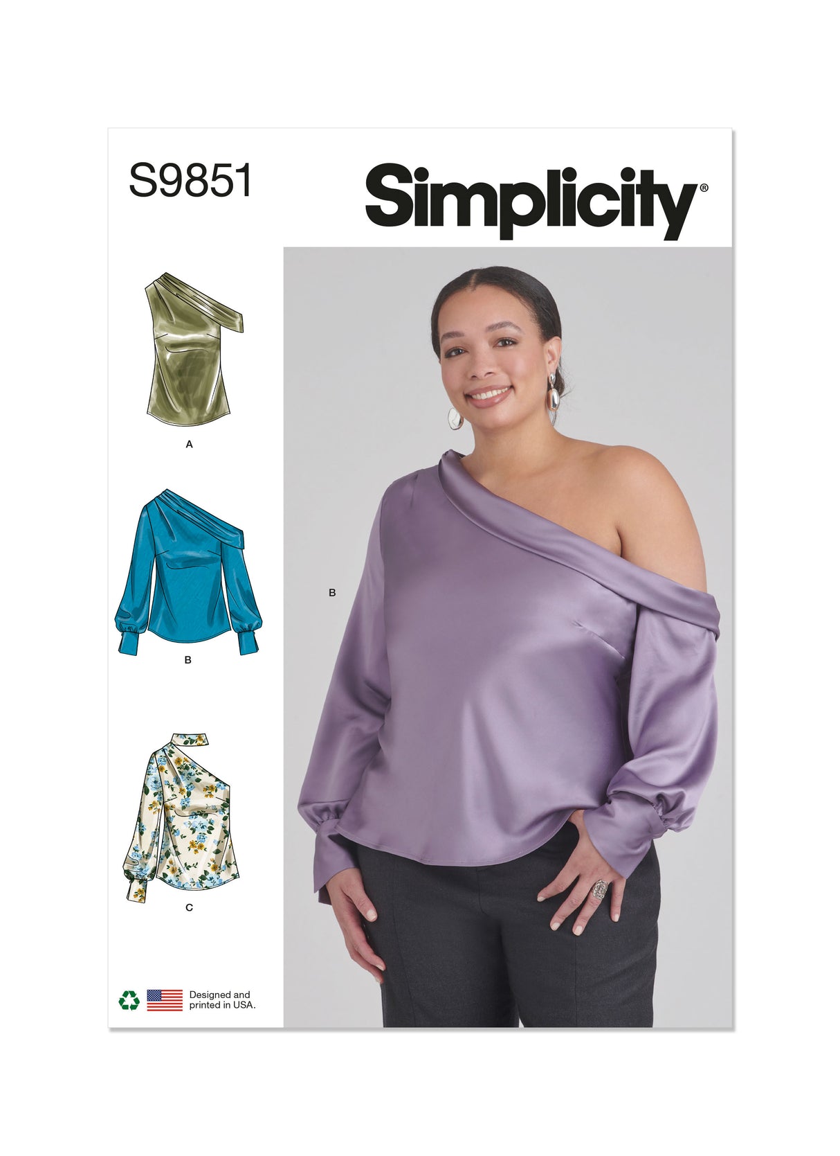Patron Simplicity n°9851 – Hauts pour femmes