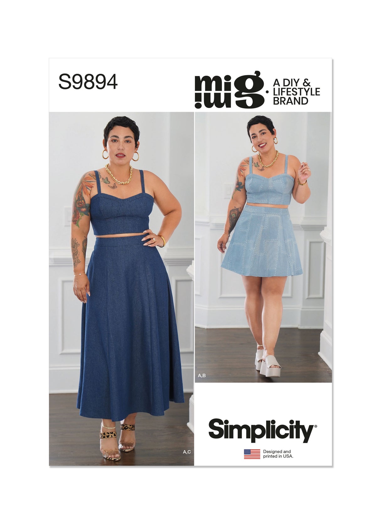 Patron Simplicity n°9894 – Top corseté et jupe ajustée
