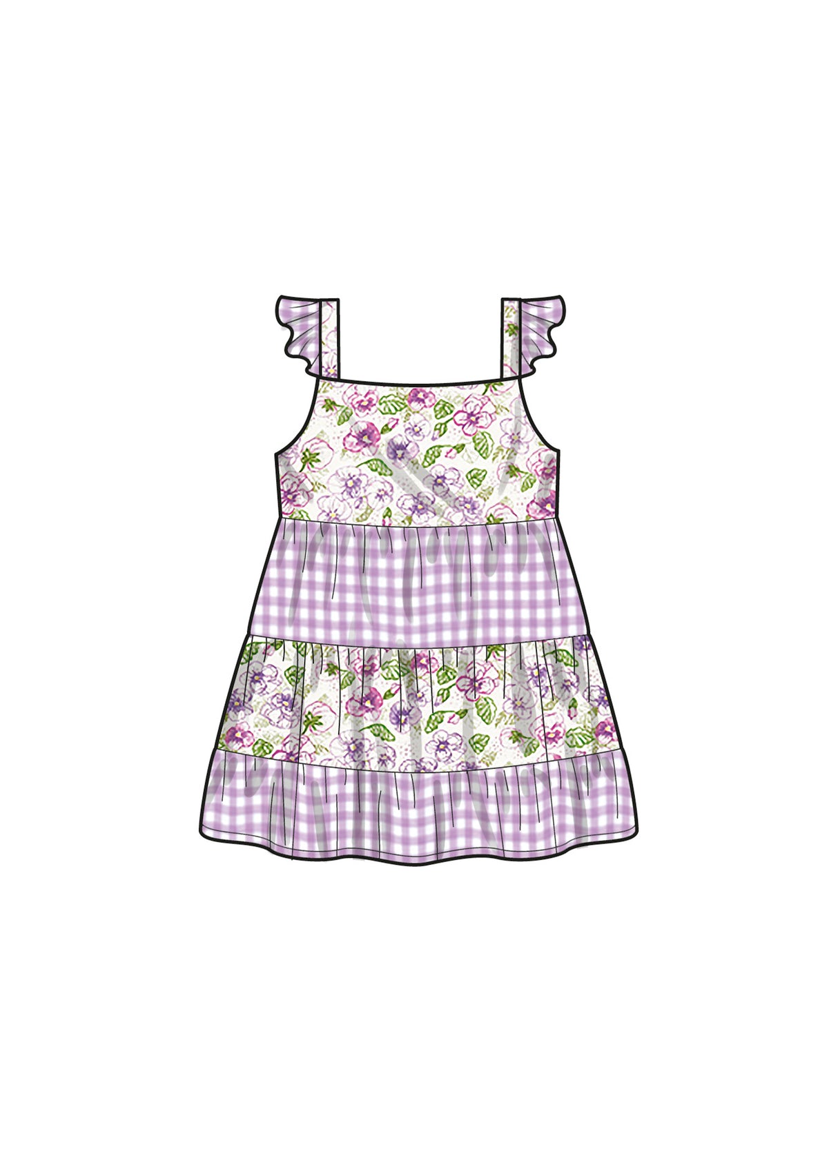 Patron Simplicity n°9899 – Veste jean et robe à volants