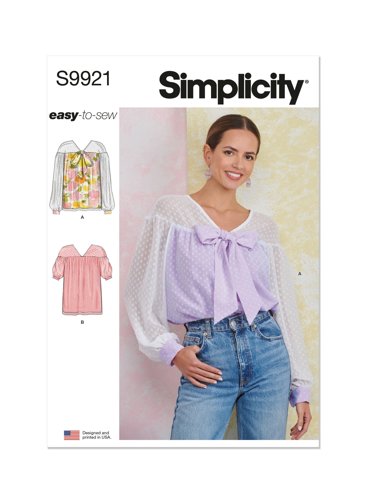 Patron Simplicity n°9921 – Top décontracté à manches ballon