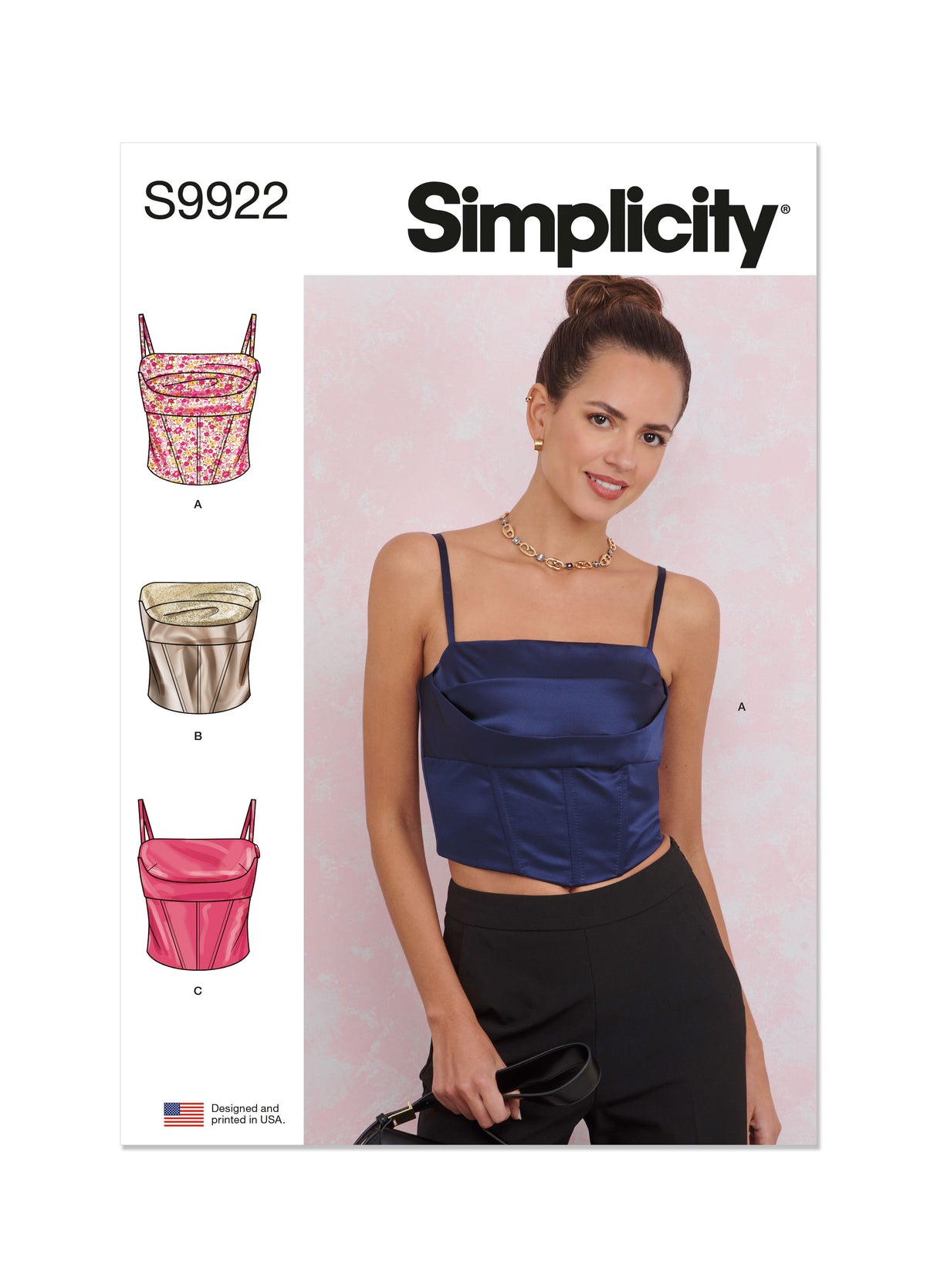 Patron Simplicity n°9922 – Corset ajusté à col carré