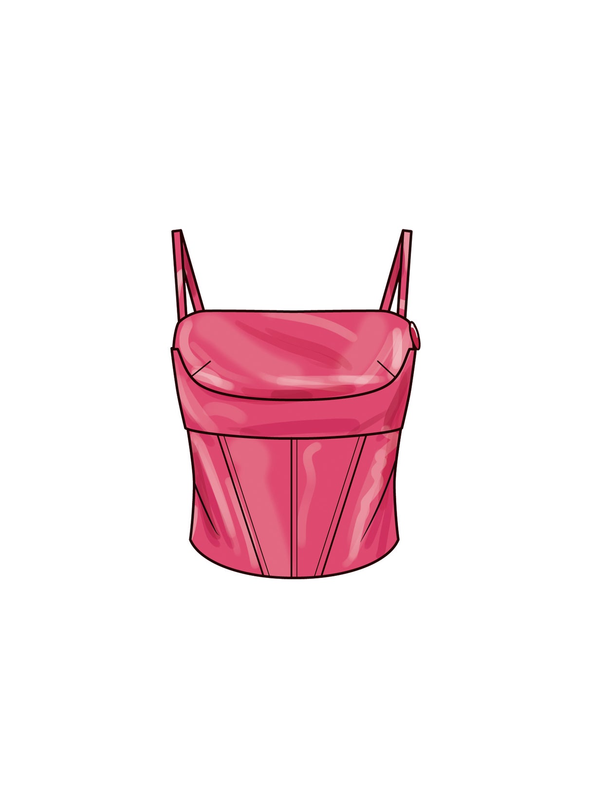 Patron Simplicity n°9922 – Corset ajusté à col carré