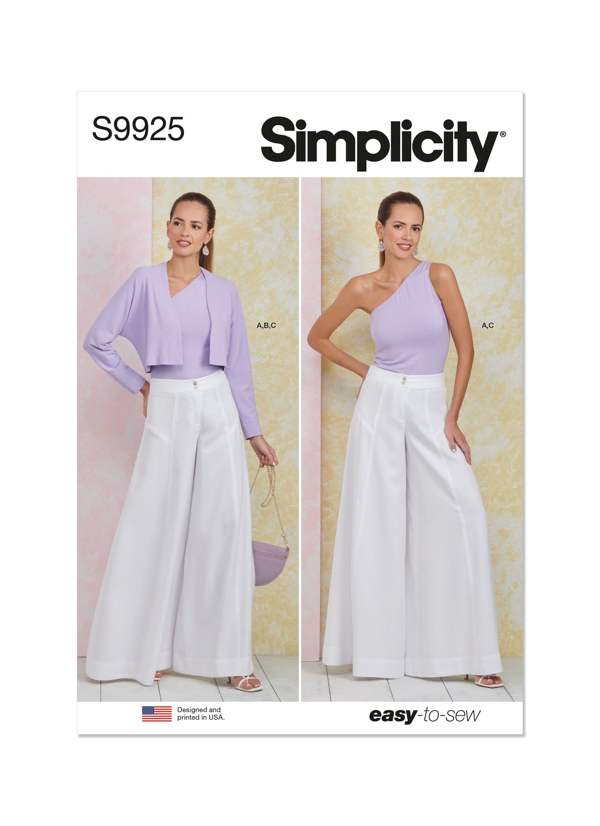 Patron Simplicity n°9925 – Pantalon croisé, shrug et top asymétrique