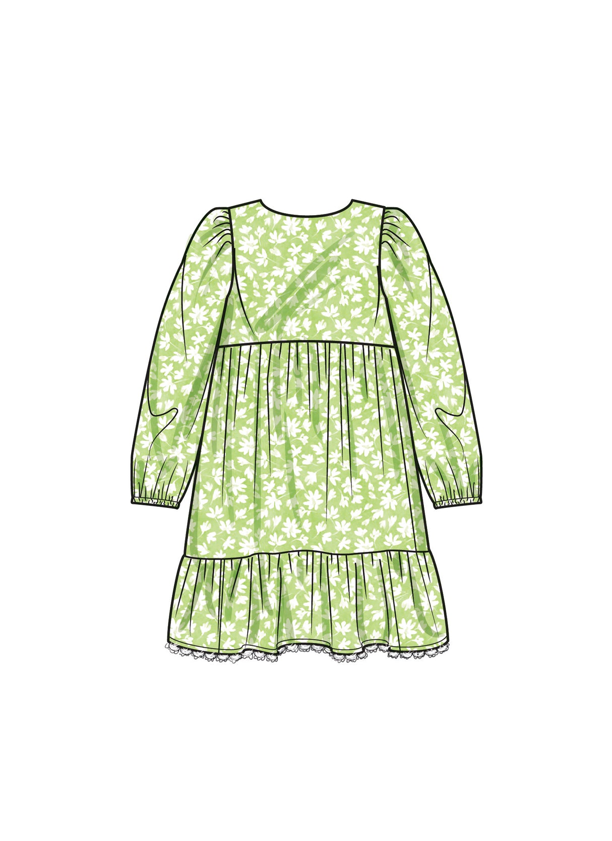 Patron Simplicity n°9933 – Robe enfants à étages et variantes de manches