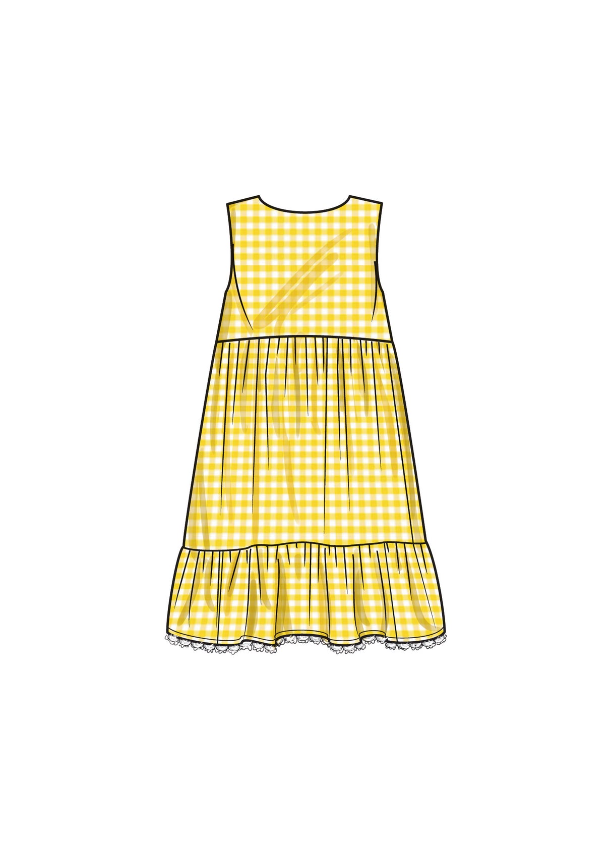 Patron Simplicity n°9933 – Robe enfants à étages et variantes de manches