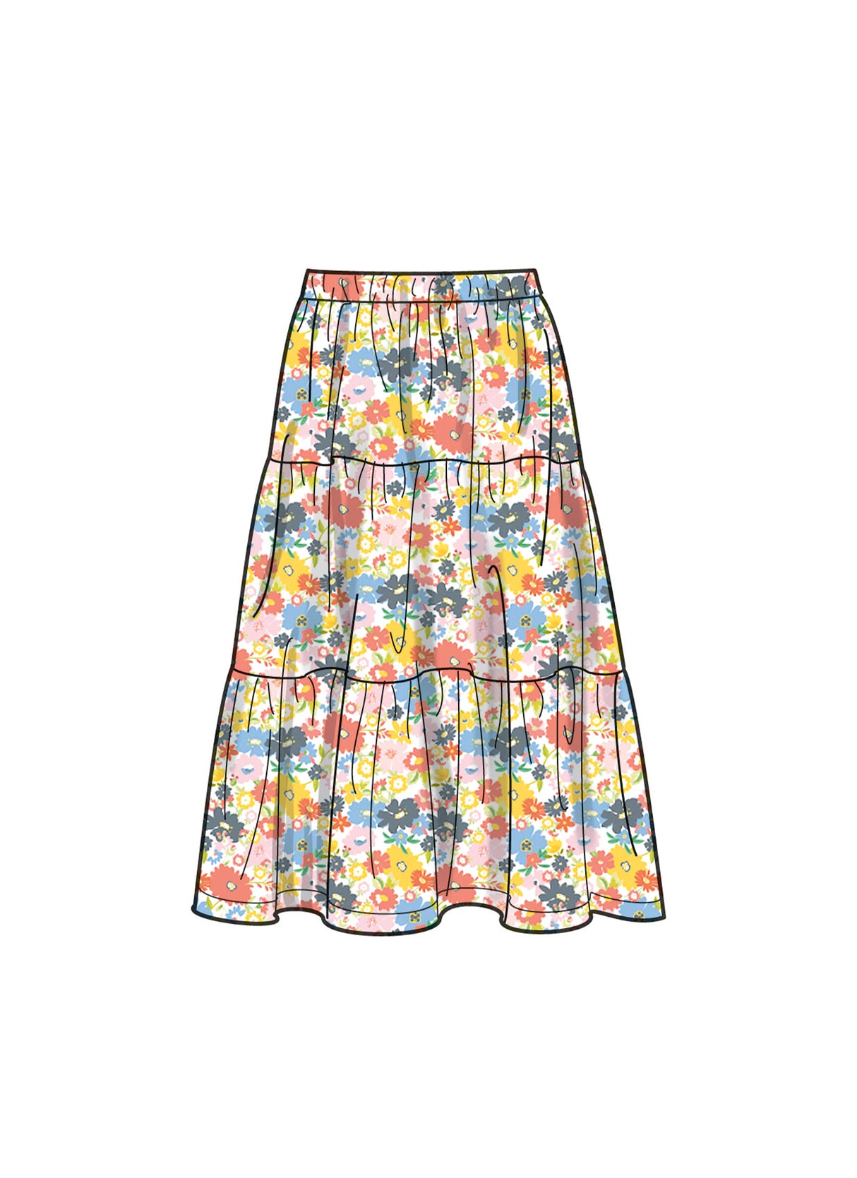 Patron Simplicity n°9934 – Tops boutonnés et jupes à volants