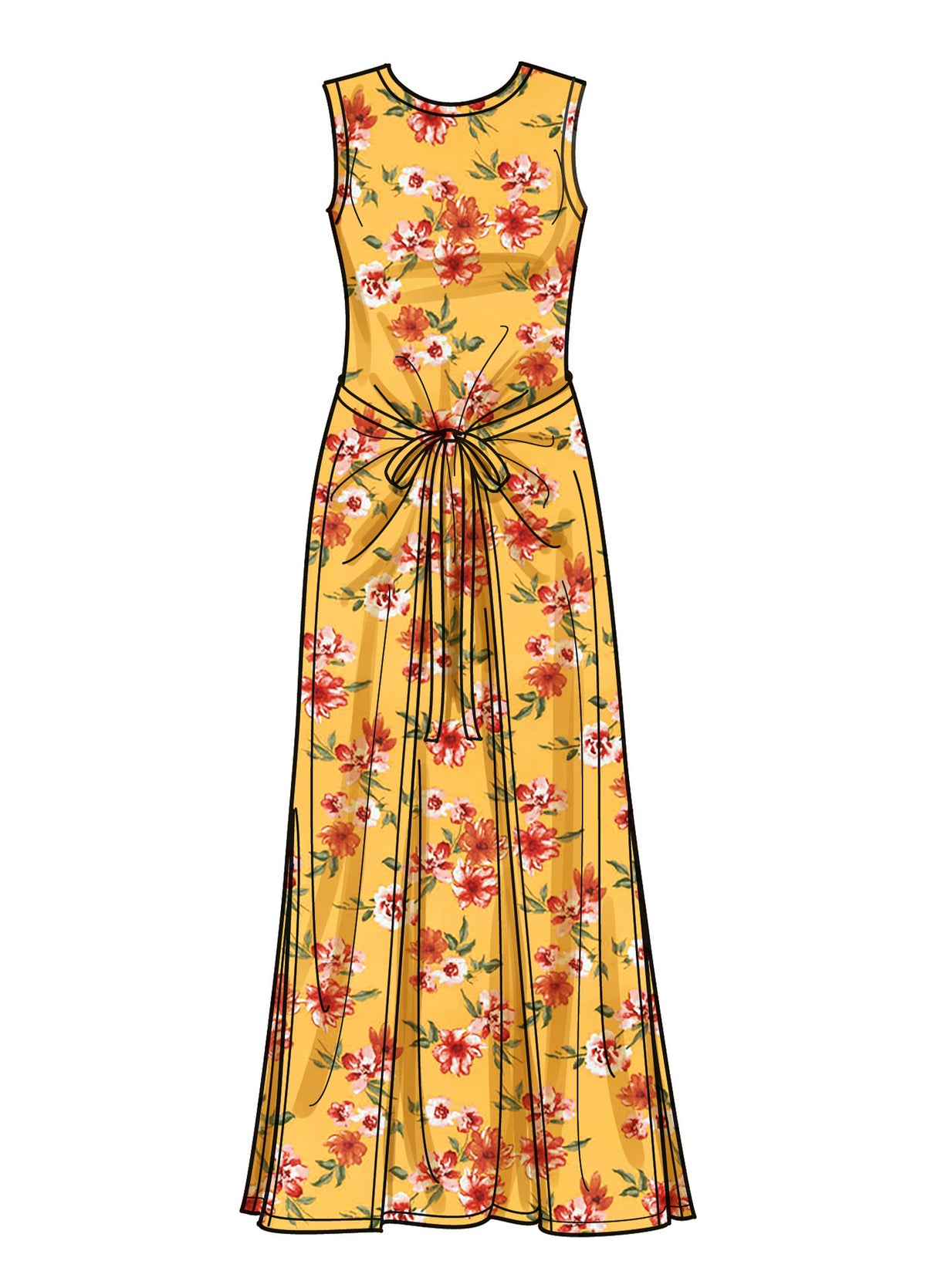 Patron Simplicity n°9947 – Robe portefeuille manches volantes ou sans manches