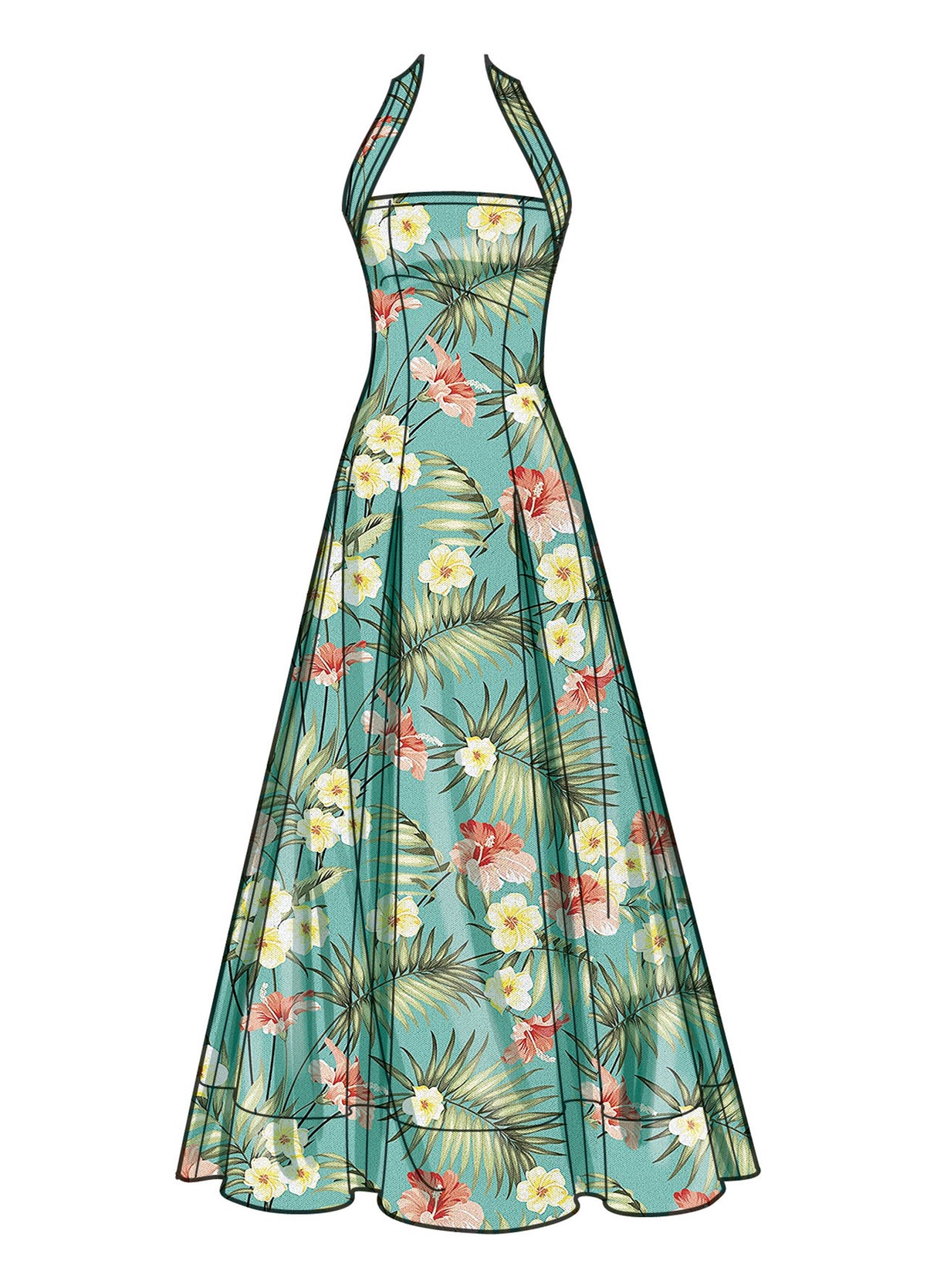 Patron Simplicity n°9949 – Robe évasée dos nu et poches