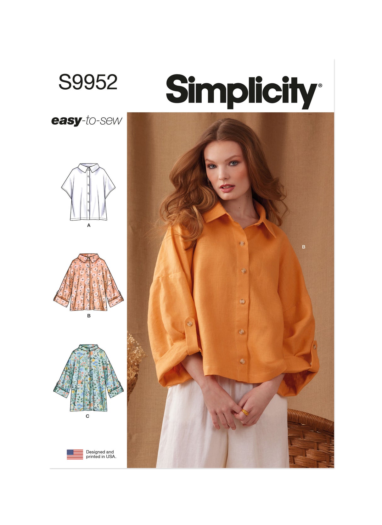Patron Simplicity n°9952 – Oversized shirts deux longueurs