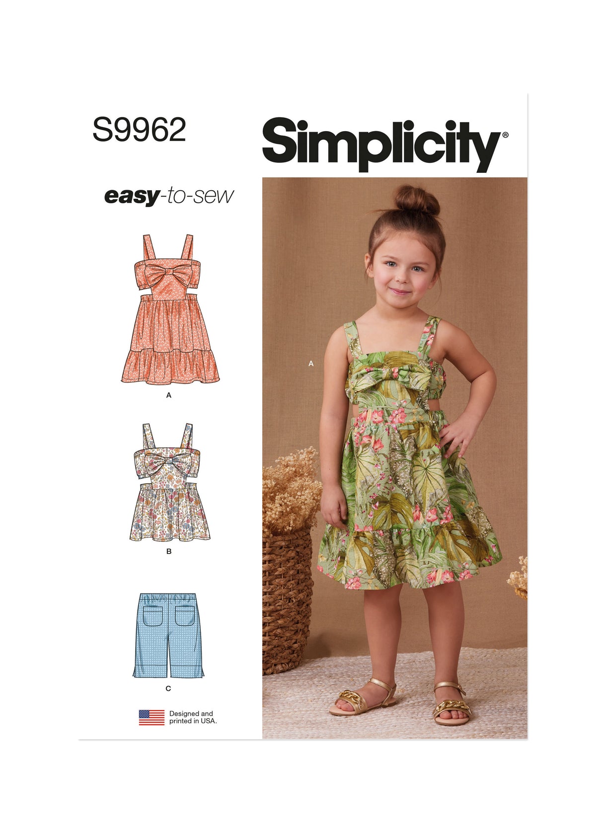 Patron Simplicity n°9962 – Robe, top et shorts enfants