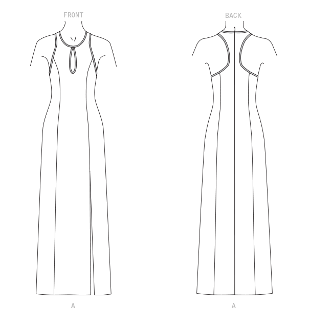 Patron Vogue n°1692 - Robe ajustée avec bande contrastante