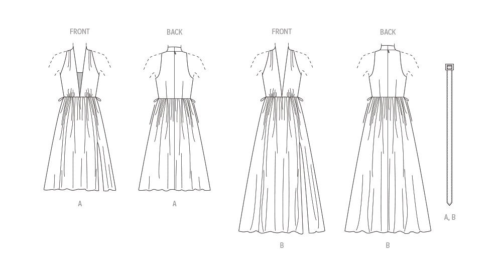 Patron Vogue n°1953 - Robe ajustée élégante avec ceinture