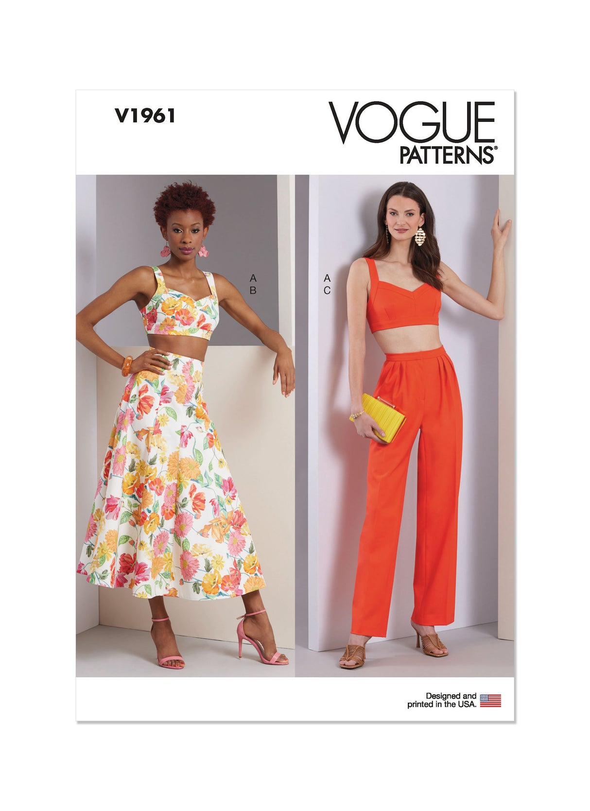 Patron Vogue n°1961 - Ensemble haut, jupe et pantalon élégants