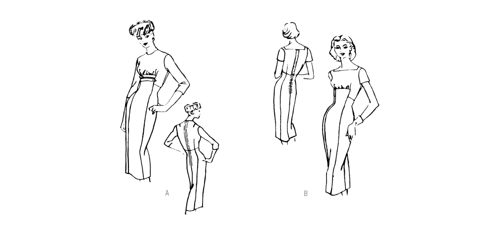 Patron Vogue n°1979 - Robe ajustée vintage des années 1950