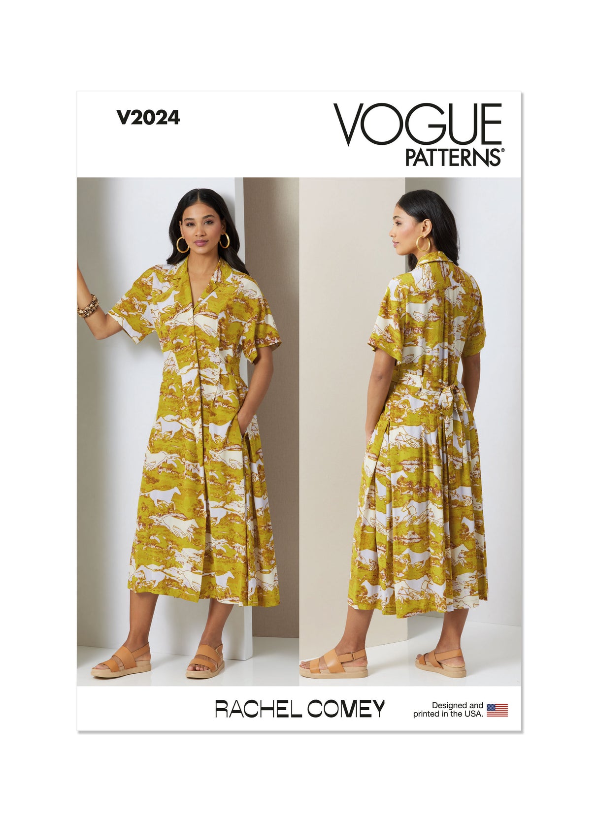 Patron Vogue n°2024 - Robe midi ample avec fermeture asymétrique