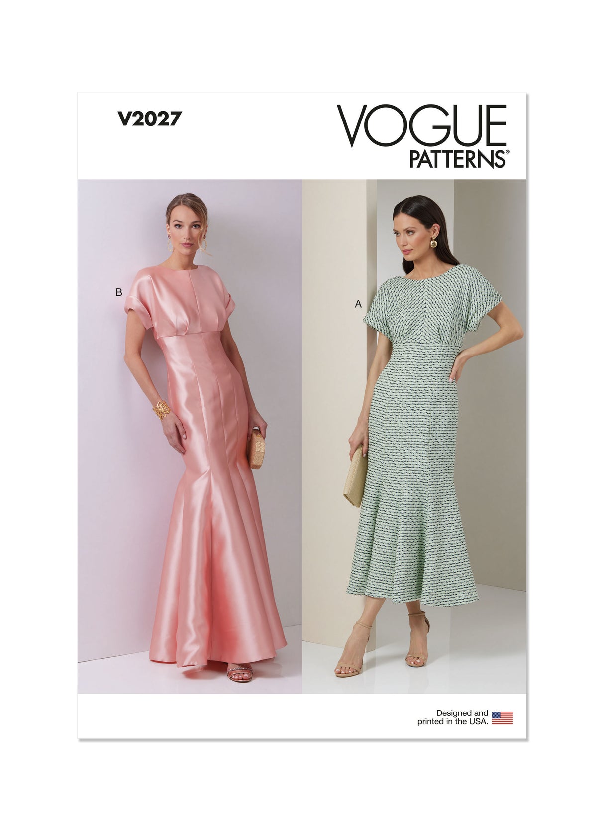 Patron Vogue n°2027 - Robe élégante en deux longueurs avec jupe à godets