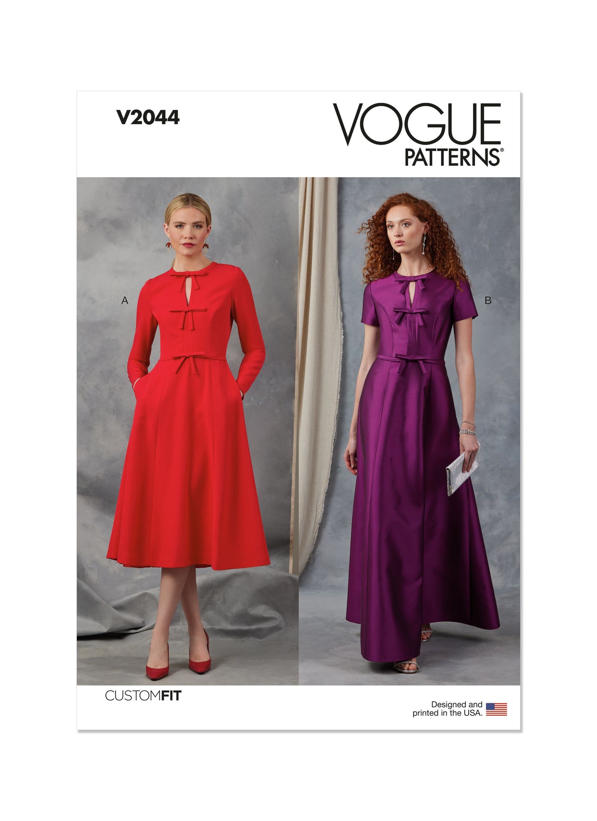 Patron Vogue n°2044 - Robe fit-and-flare avec variations de manches