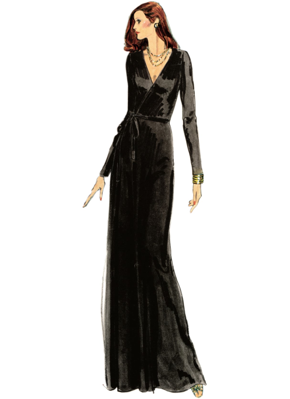 Patron Vogue n°2060 - Robe portefeuille vintage réversible de Diane von Furstenberg