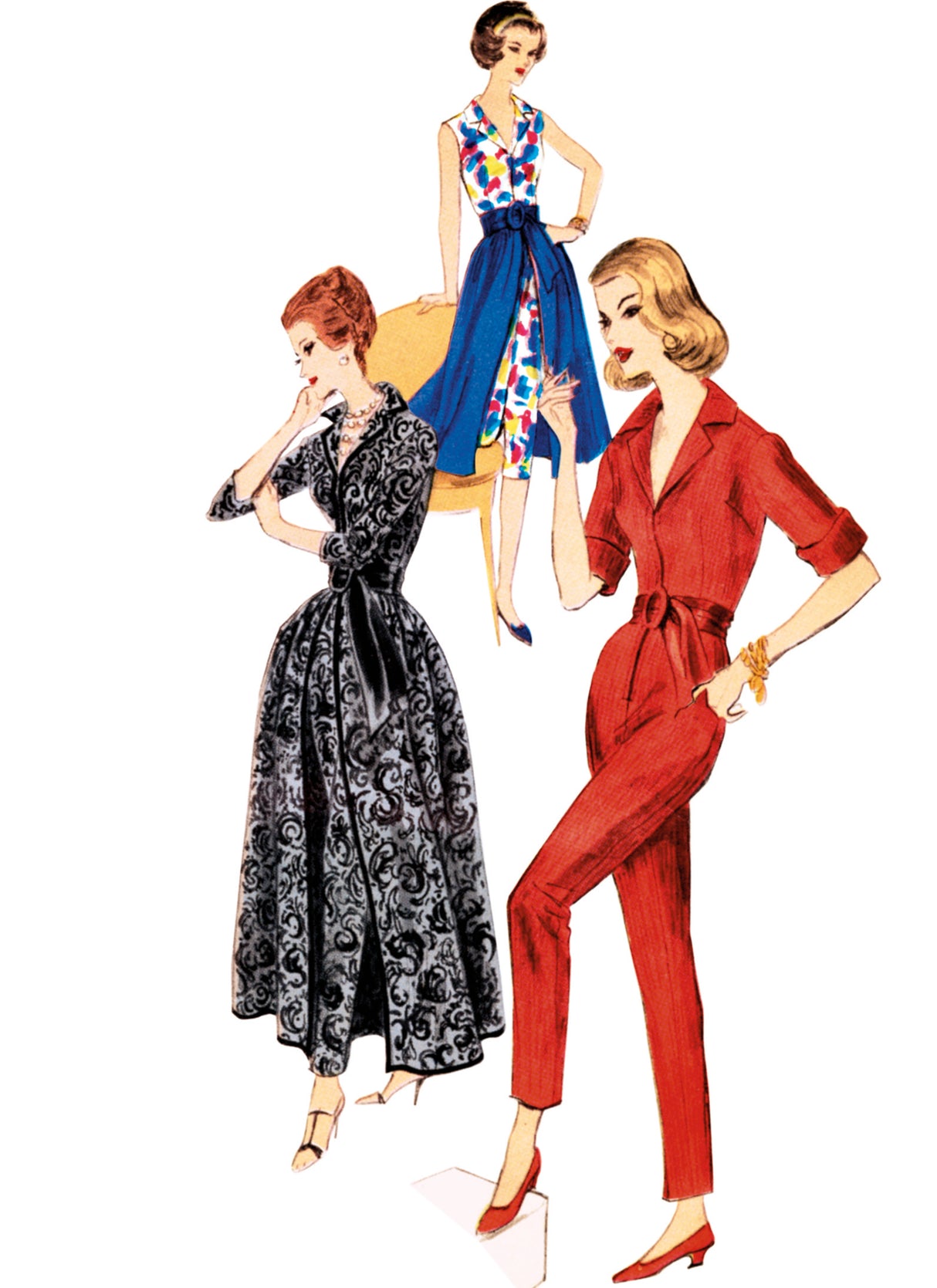 Patron Vogue n°2062 - Tailleur-pantalon et jupe vintage des années 1950