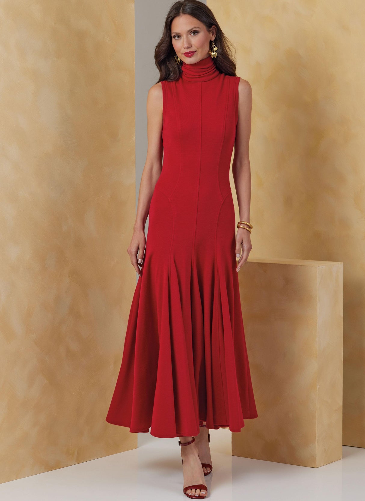 Patron Vogue n°2064 - Robe en maille élégante avec variations de manches et de longueur