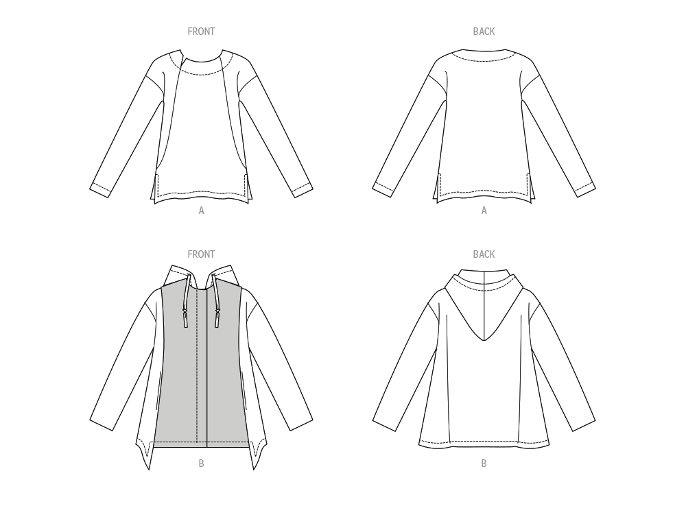 Patron Vogue n°2067 - Haut et veste en maille pour femme