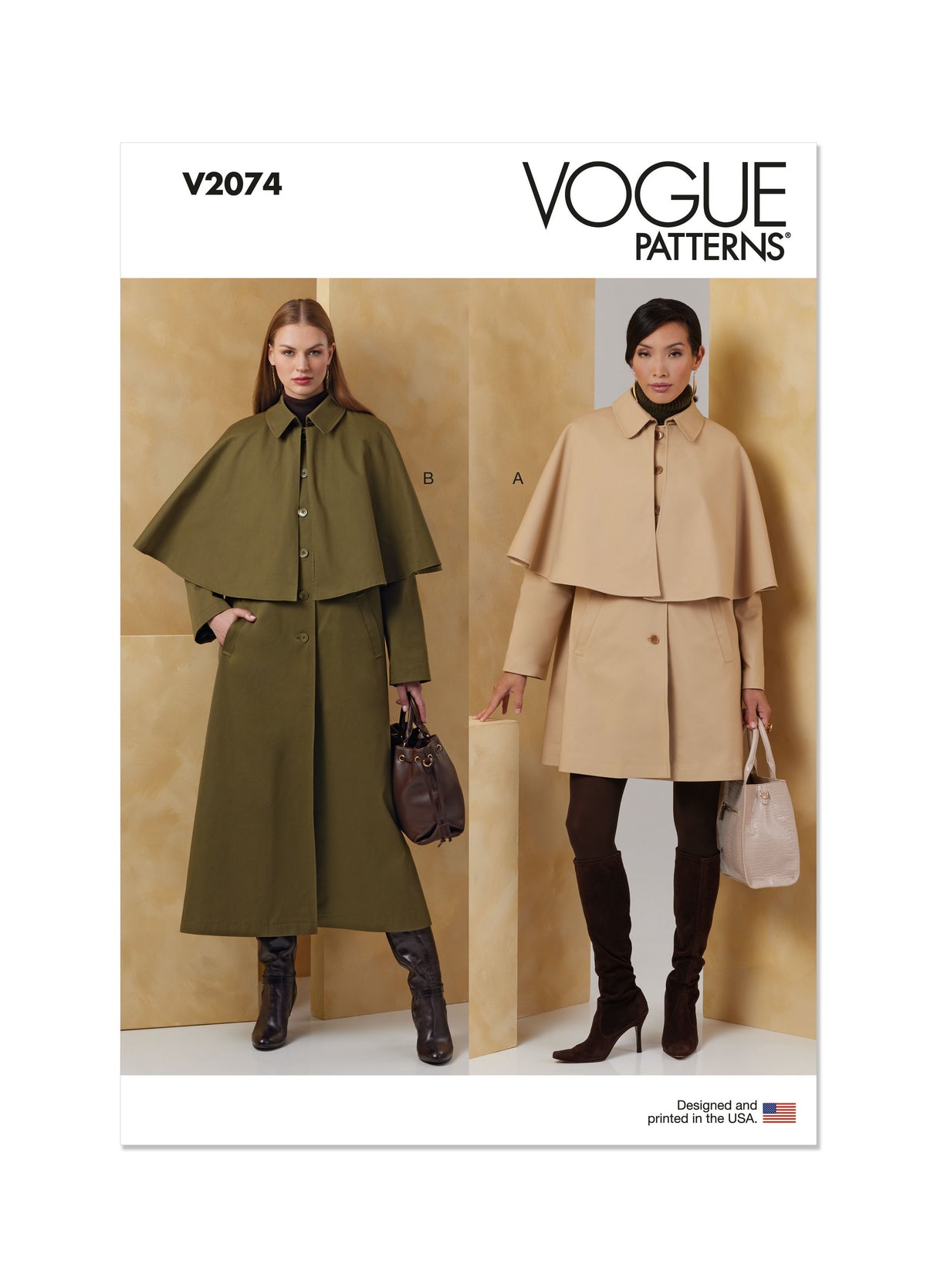 Patron Vogue n°2074 - Manteau cape pour femme