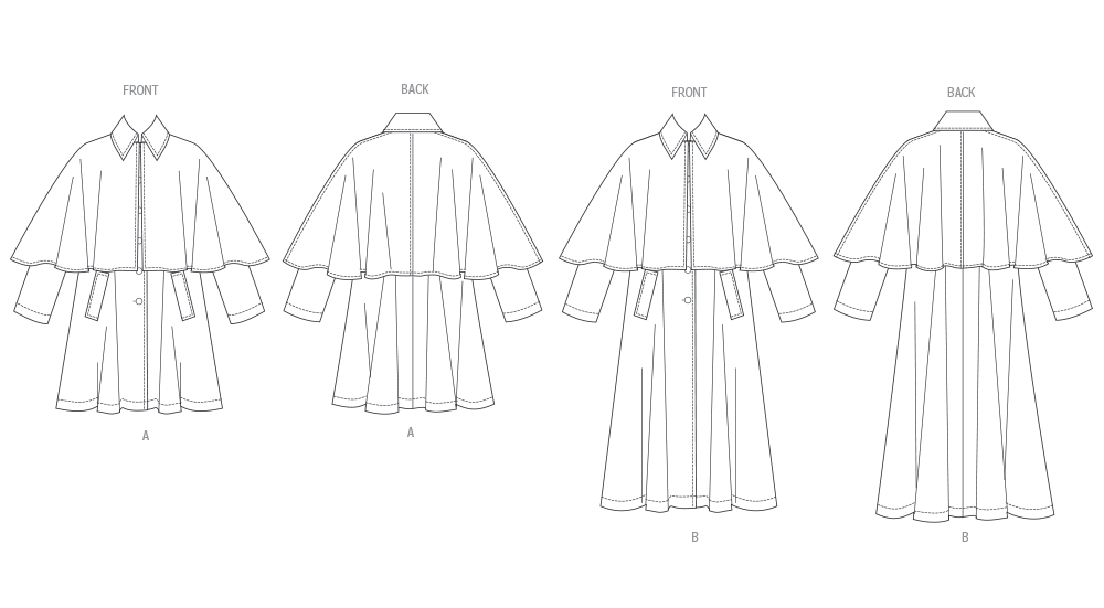 Patron Vogue n°2074 - Manteau cape pour femme