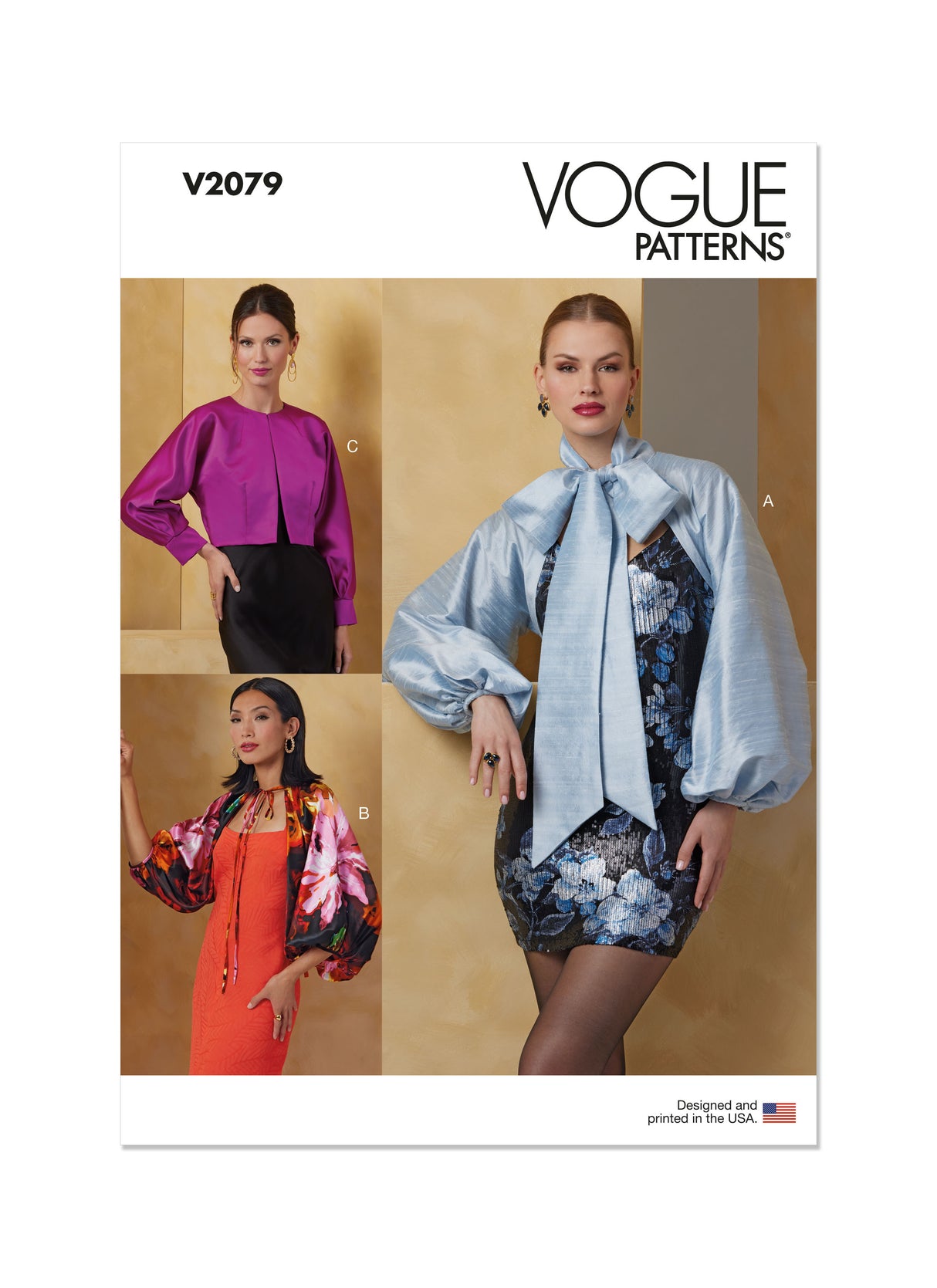 Patron Vogue n°2079 - Boléro féminin décliné en trois styles élégants