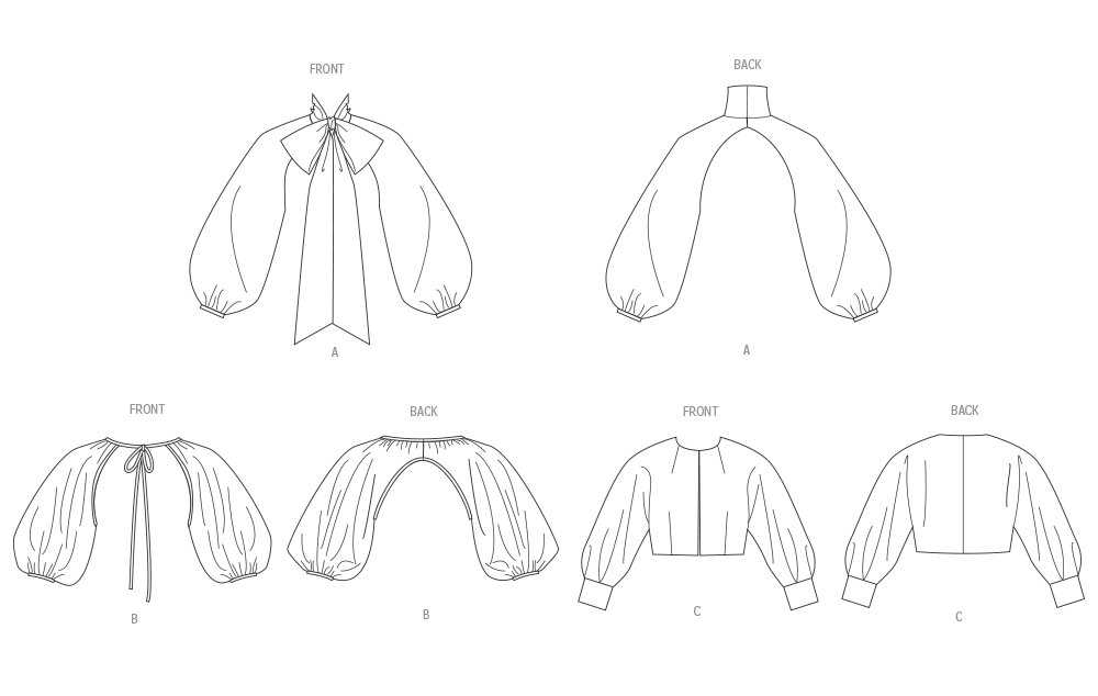 Patron Vogue n°2079 - Boléro féminin décliné en trois styles élégants