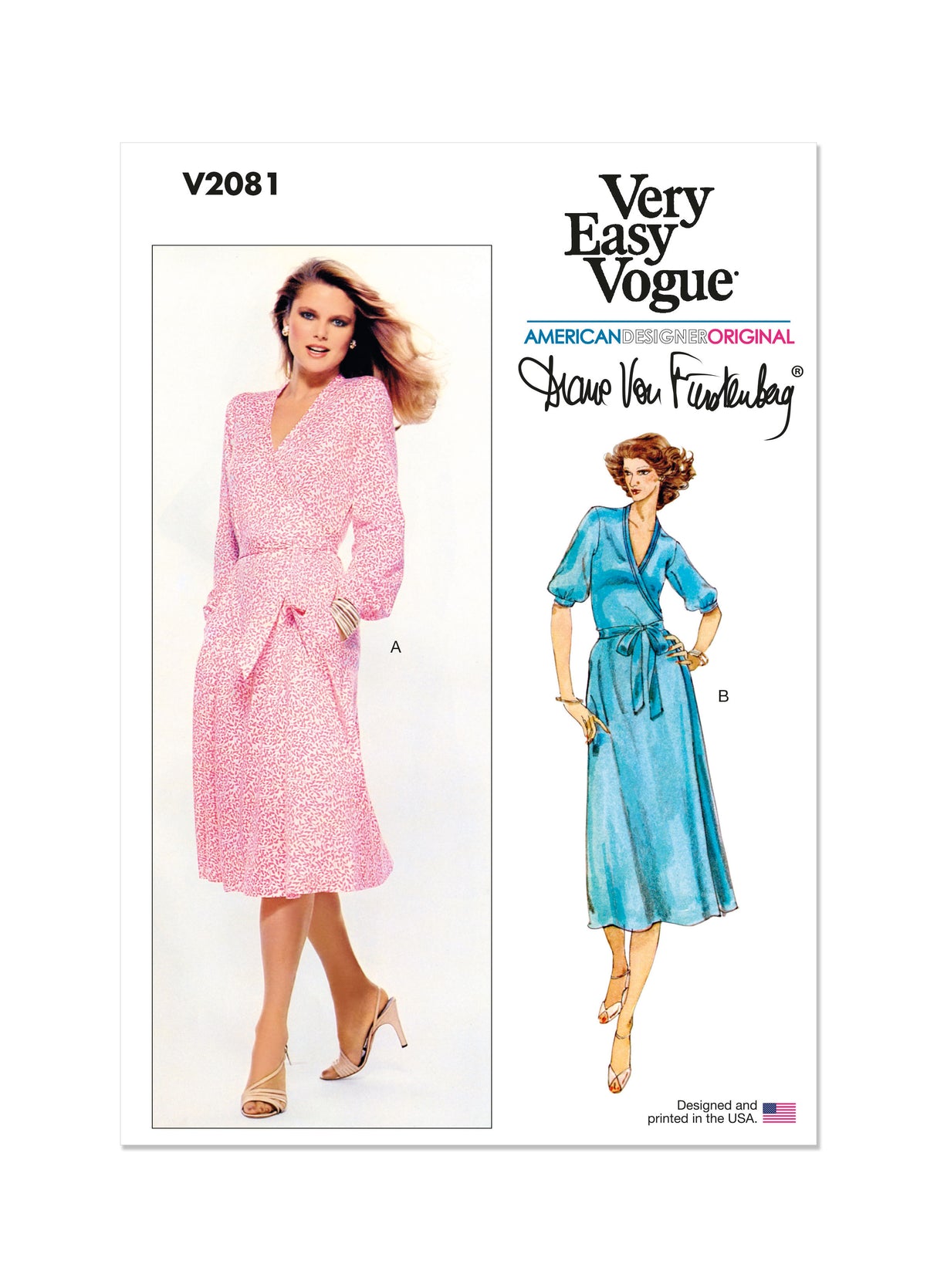 Patron Vogue n°2081 - Robe portefeuille vintage par Diane von Furstenberg