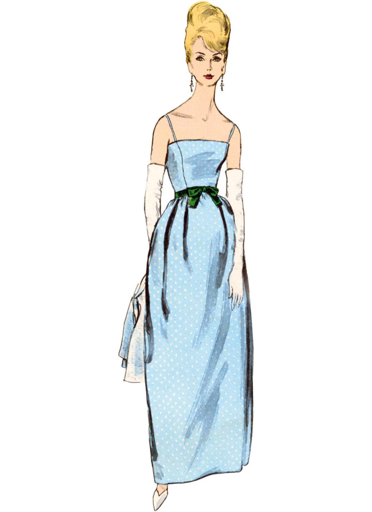 Patron Vogue n°2082 - Robe de soirée et boléro vintage des années 1960