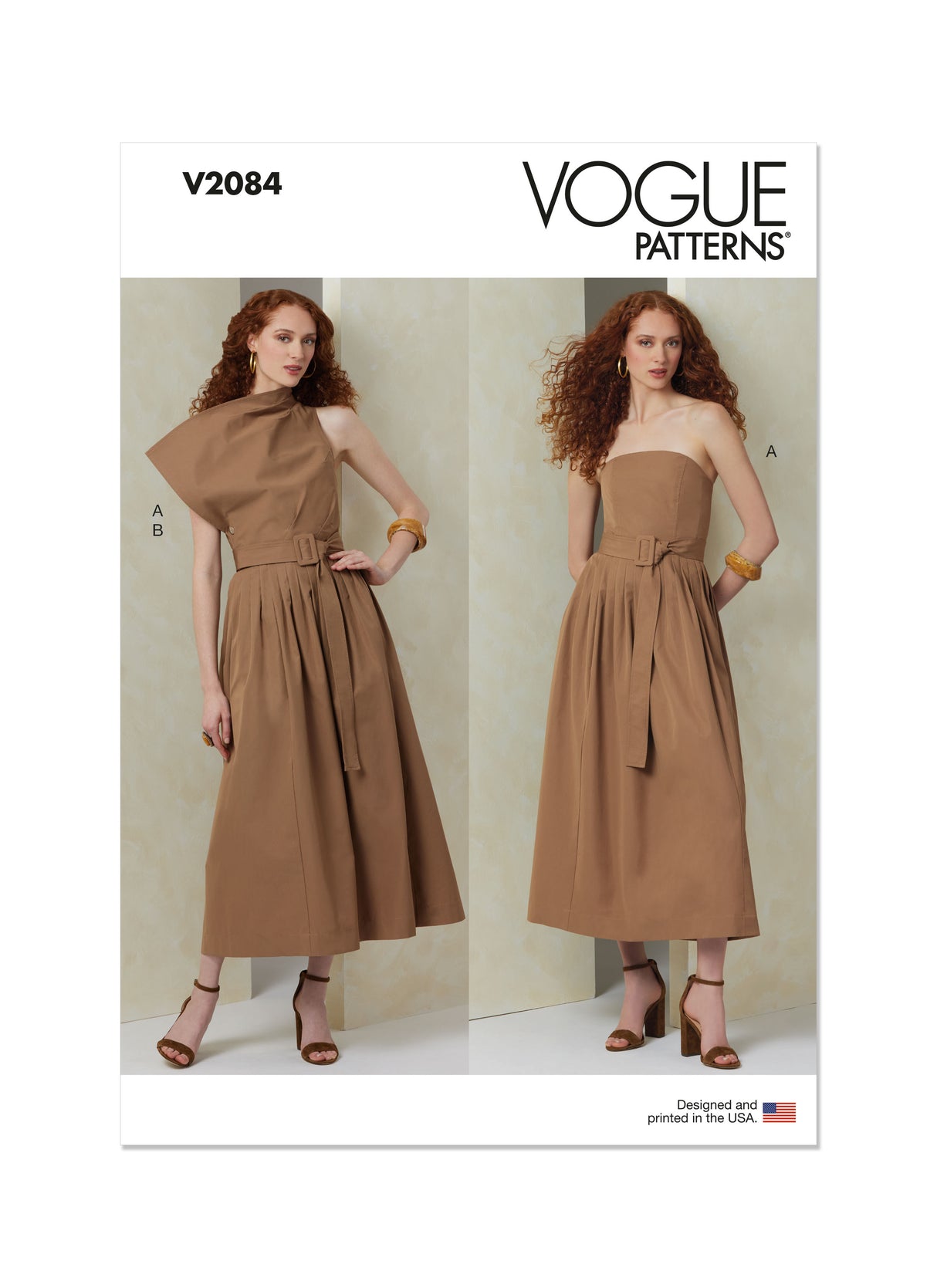 Patron Vogue n°2084 - Robe bustier avec ceinture et surcorsage asymétrique