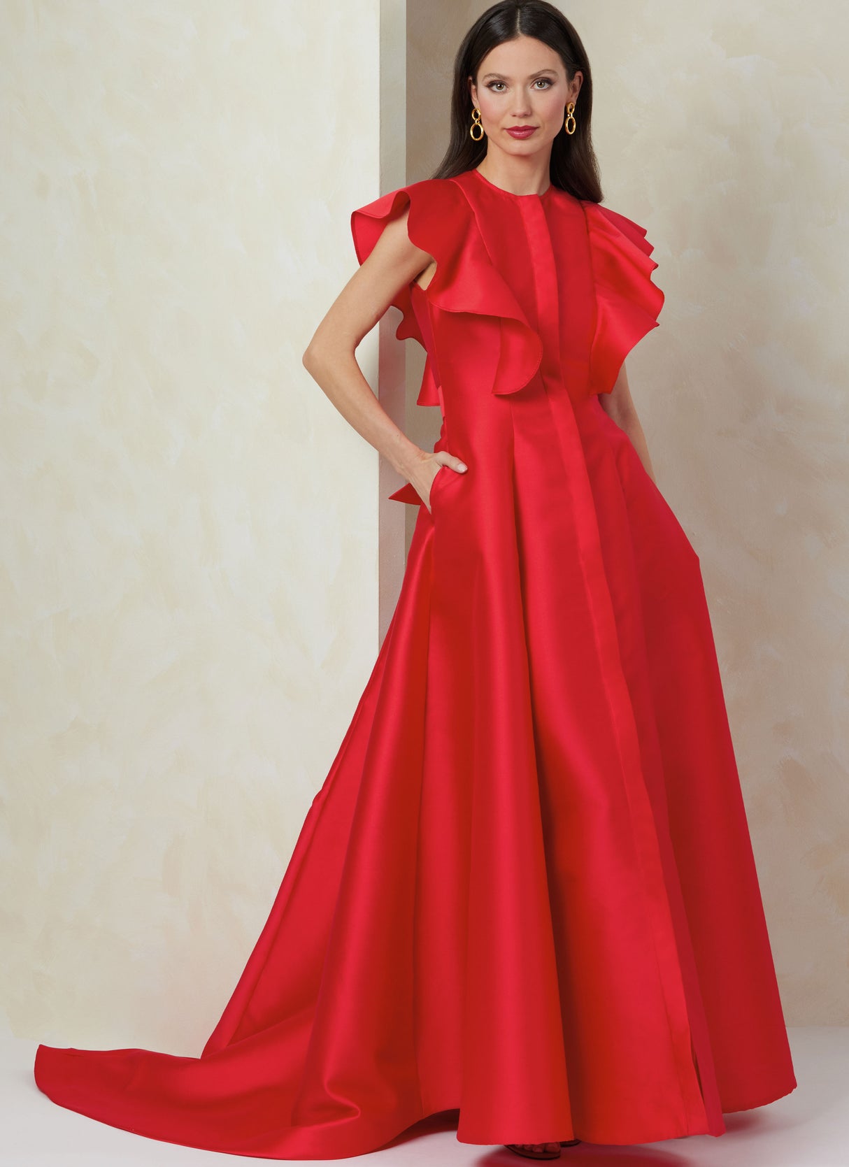 Patron Vogue n°2087 - Robe d’occasion spéciale à manches volantées