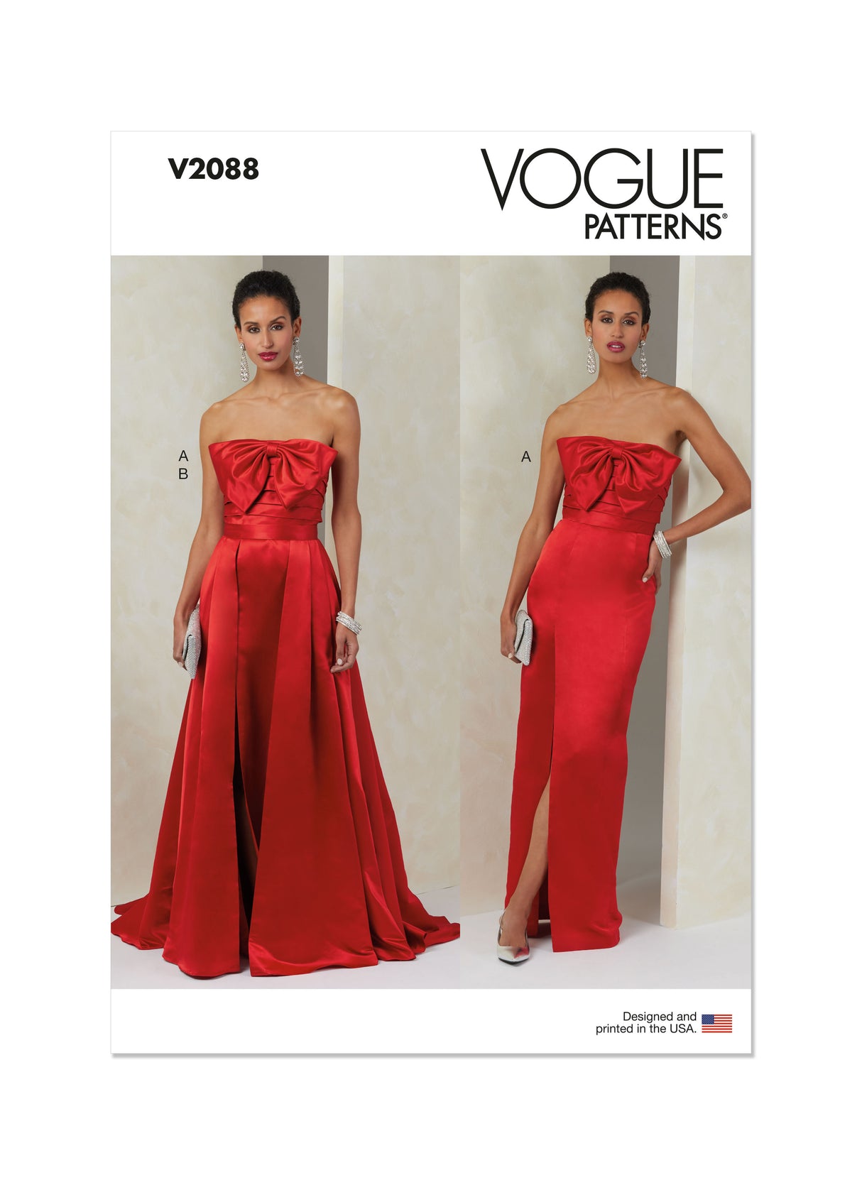 Patron Vogue n°2088 - Robe bustier et sur-jupe plissée
