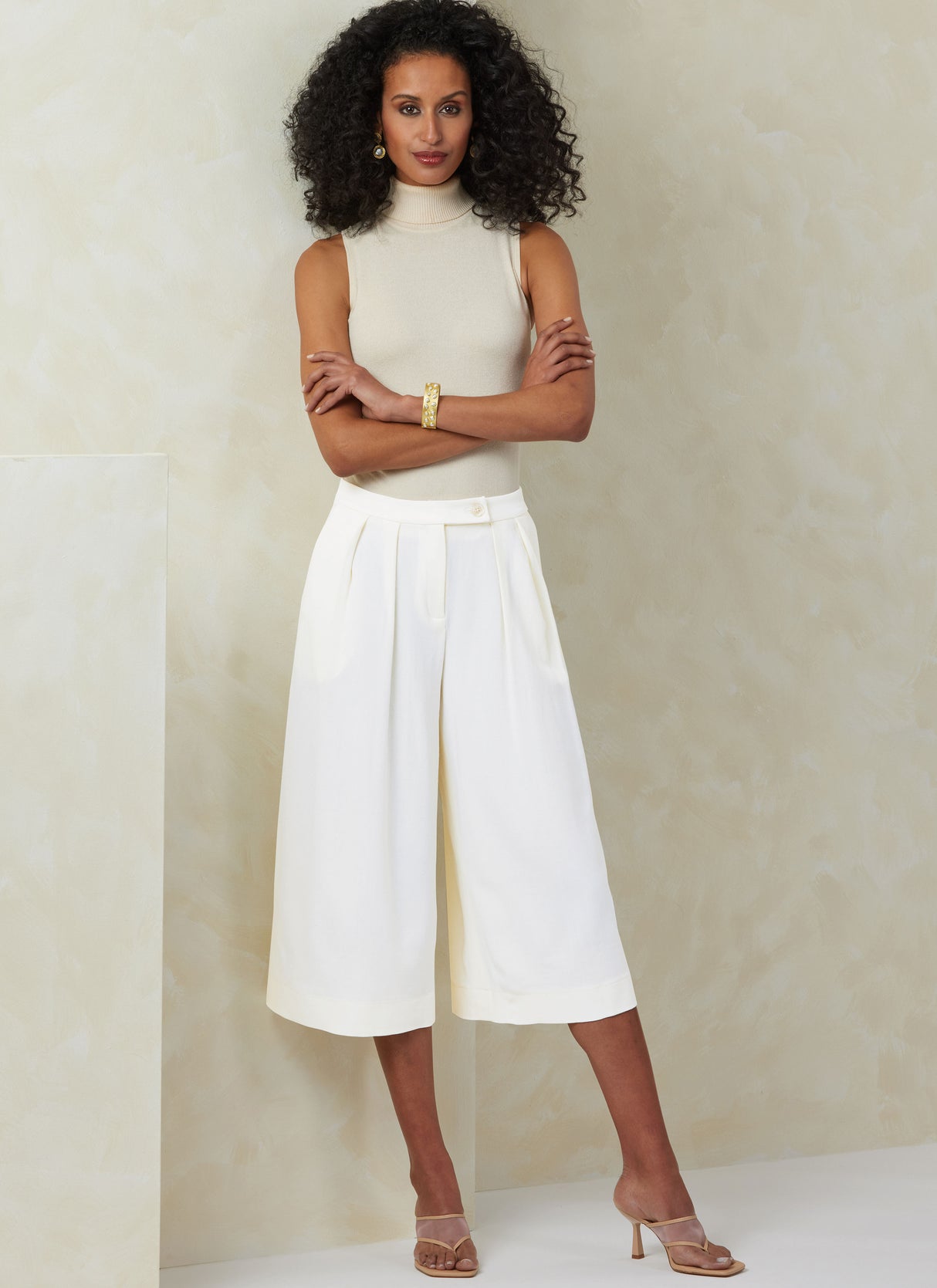 Patron Vogue n°2094 - Pantalon large à plis deux longueurs