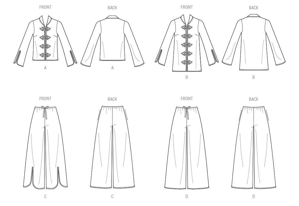 Patron Vogue n°2099 - Pyjama chic avec pantalon élastiqué