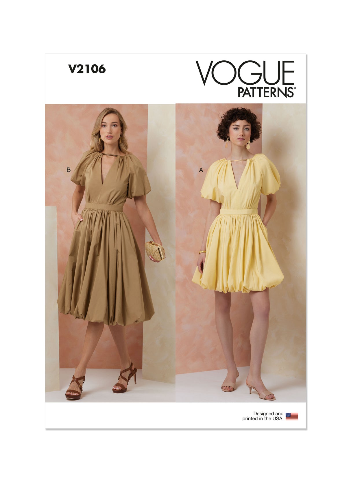 Patron Vogue n°2106 - Robe cintrée à ourlet bulle & dos nu