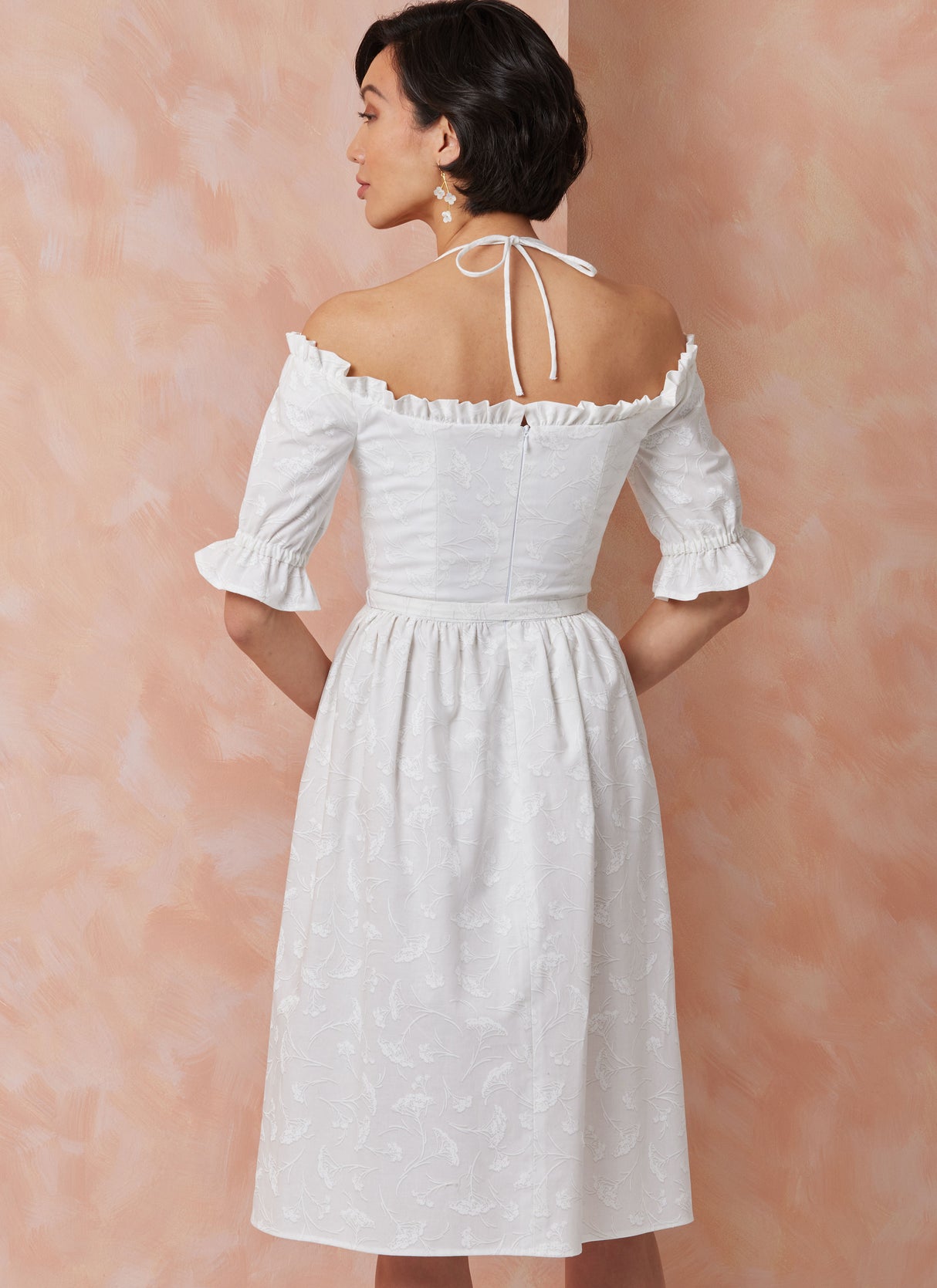 Patron Vogue n°2107 - Robe mi‑longue ou maxi bardot & ceinture