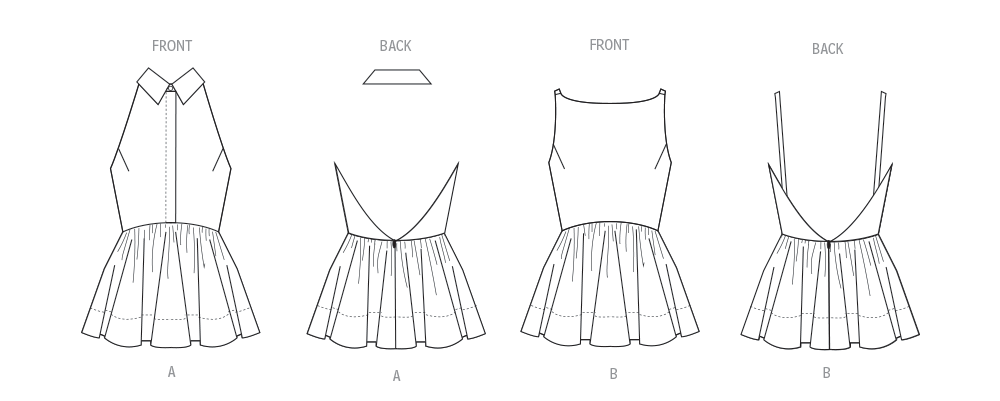 Patron Vogue n°2112 - Top péplum col halter ou dos bateau