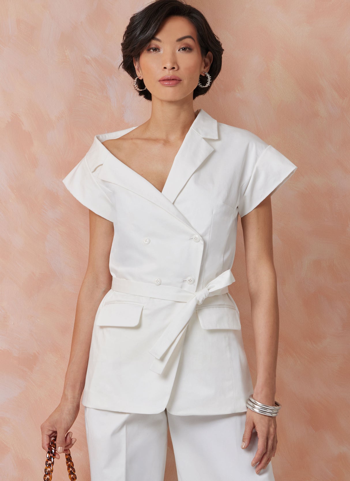 Patron Vogue n°2117 - Veste asymétrique & pantalon large à plis