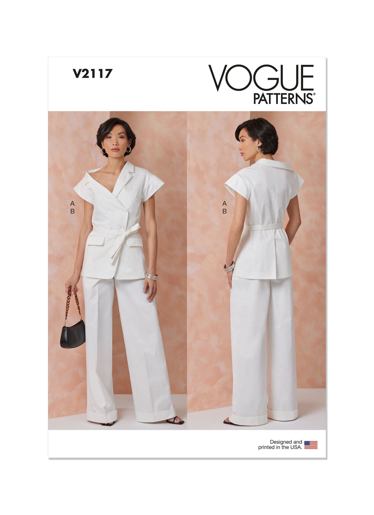 Patron Vogue n°2117 - Veste asymétrique & pantalon large à plis