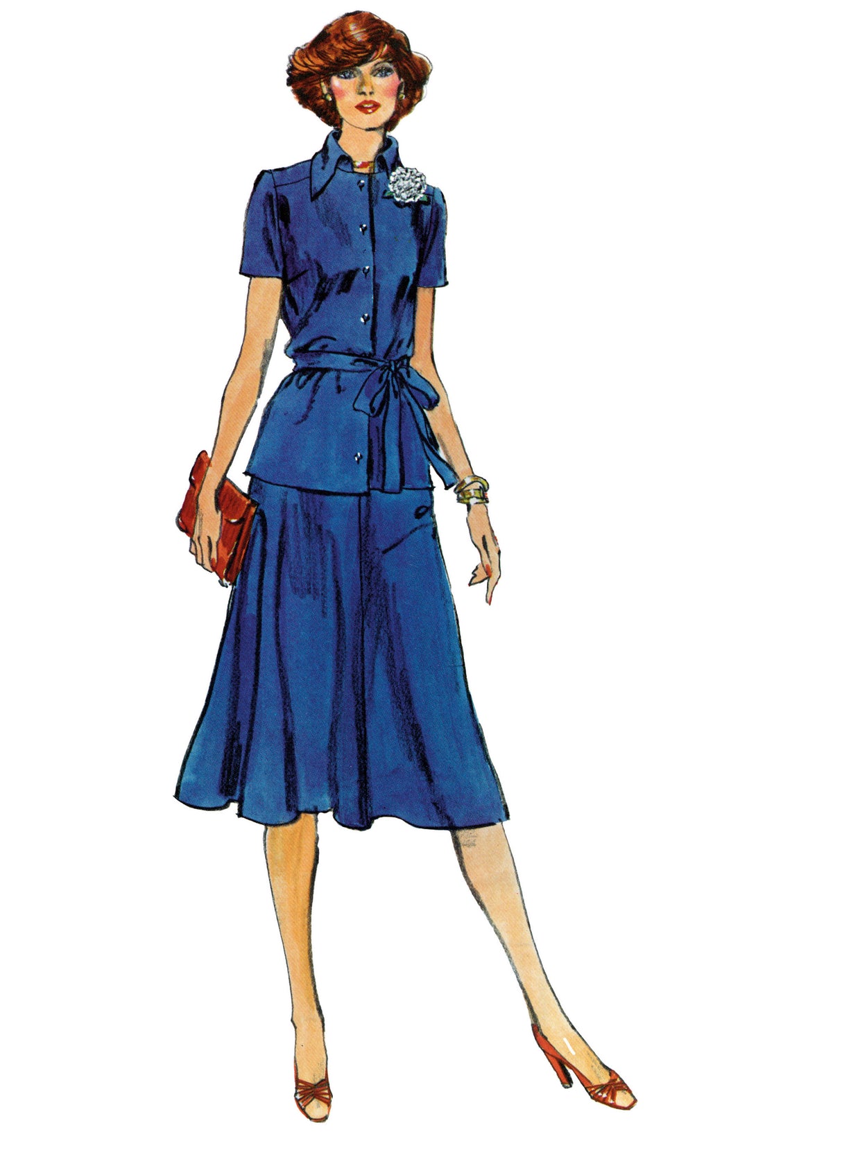 Patron Vogue n°2122 - Veste, jupe évasée, top et ceinture