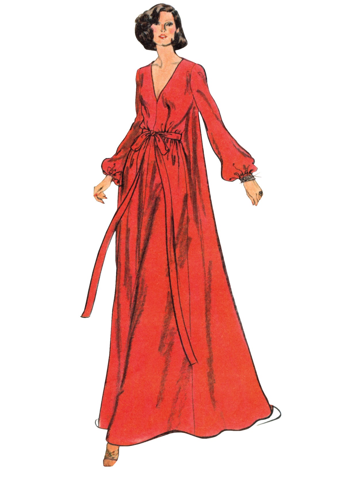 Patron Vogue n°2124 - Robe longue fluide soirée/lounge