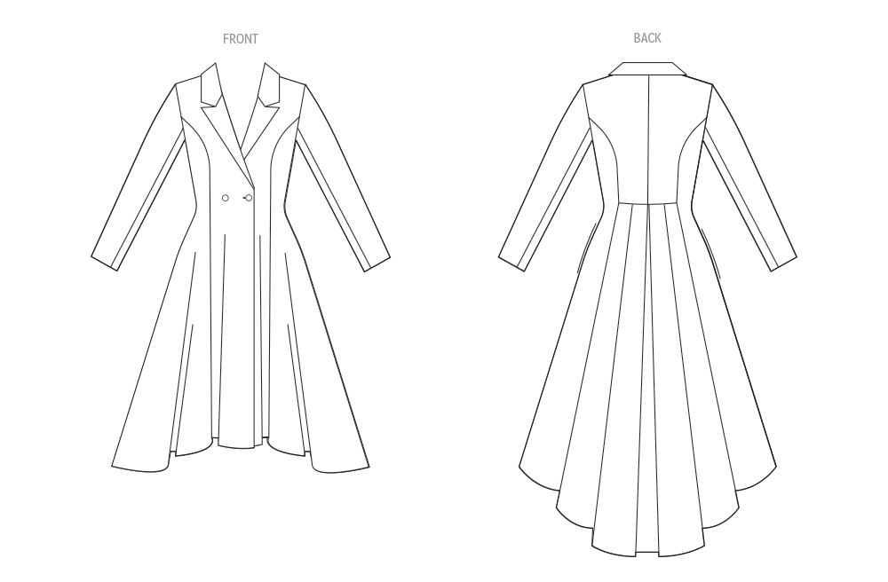 Patron Vogue n°2125 - Coat-dress double-boutonnage