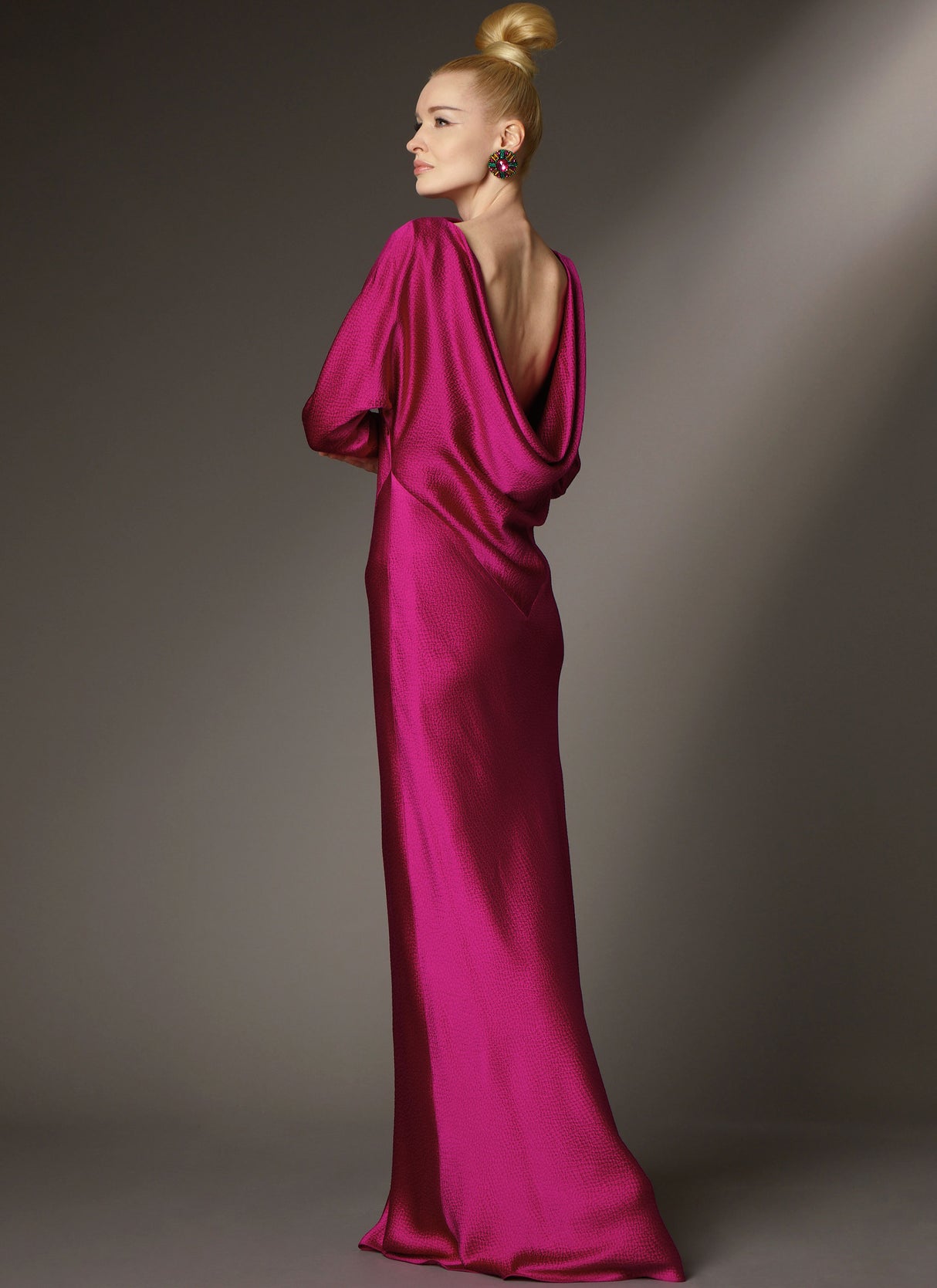 Patron Vogue n°2129 - Robe longue biais & dos drapé