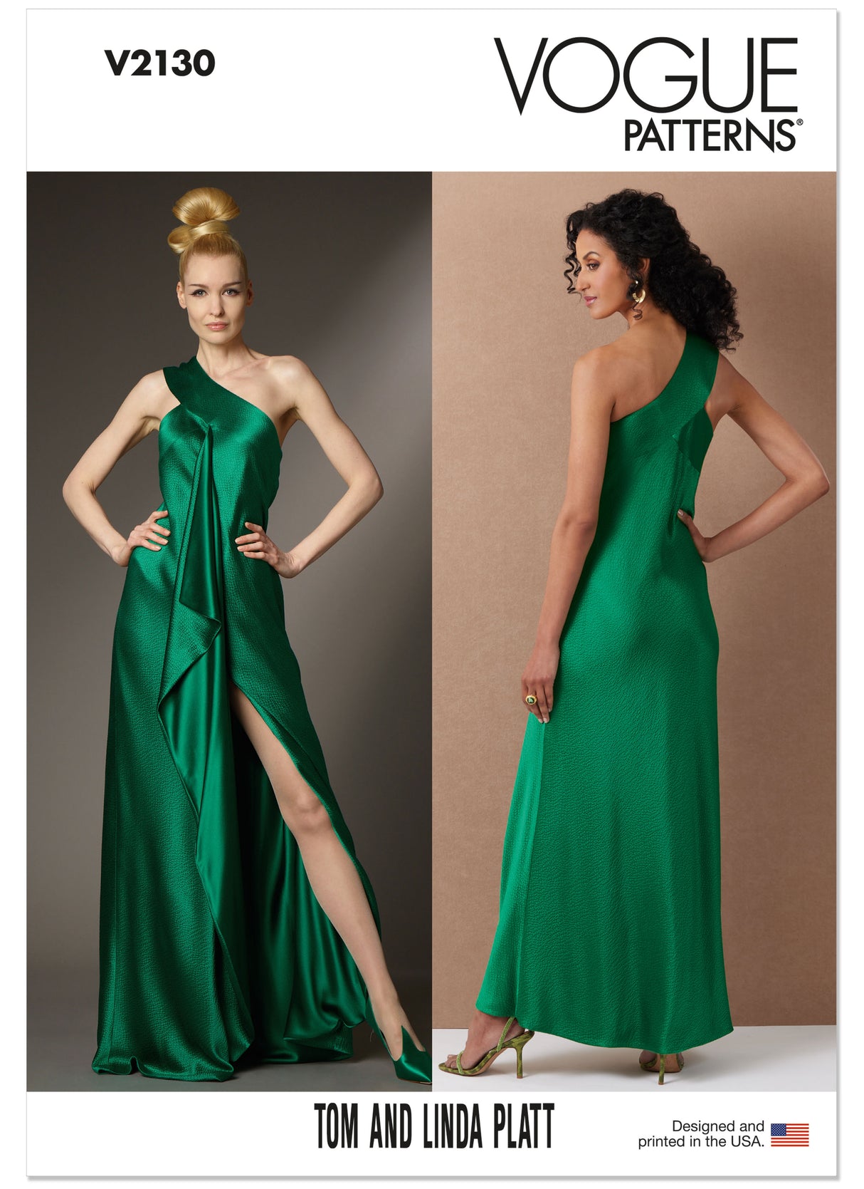 Patron Vogue n°2130 - Robe une épaule coupe biais