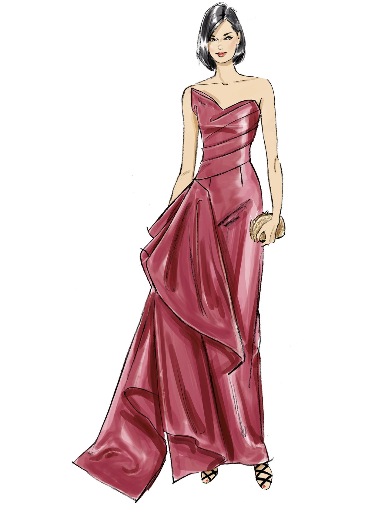 Patron Vogue n°2131 – Robe bustier volumineuse couture