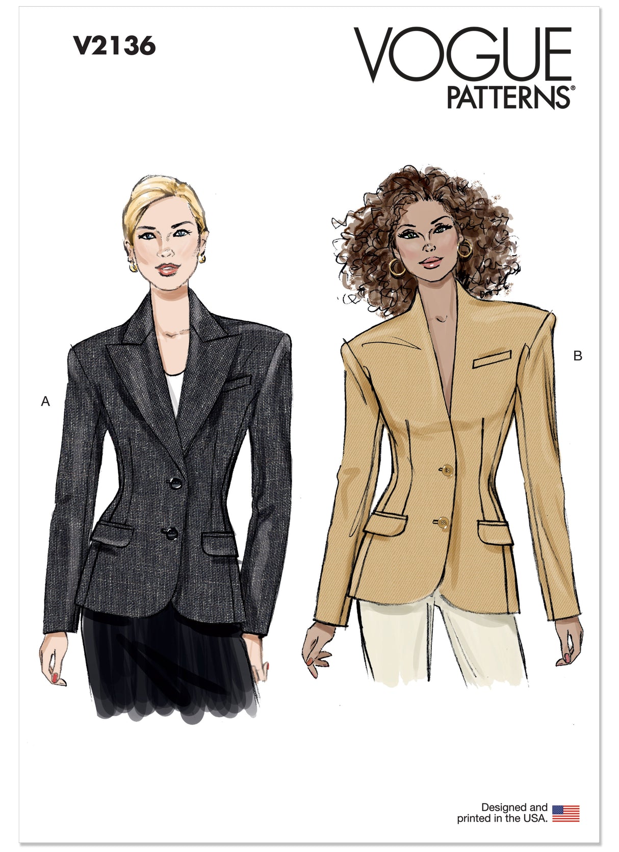 Patron Vogue n°2136 – Veste structurée doublée