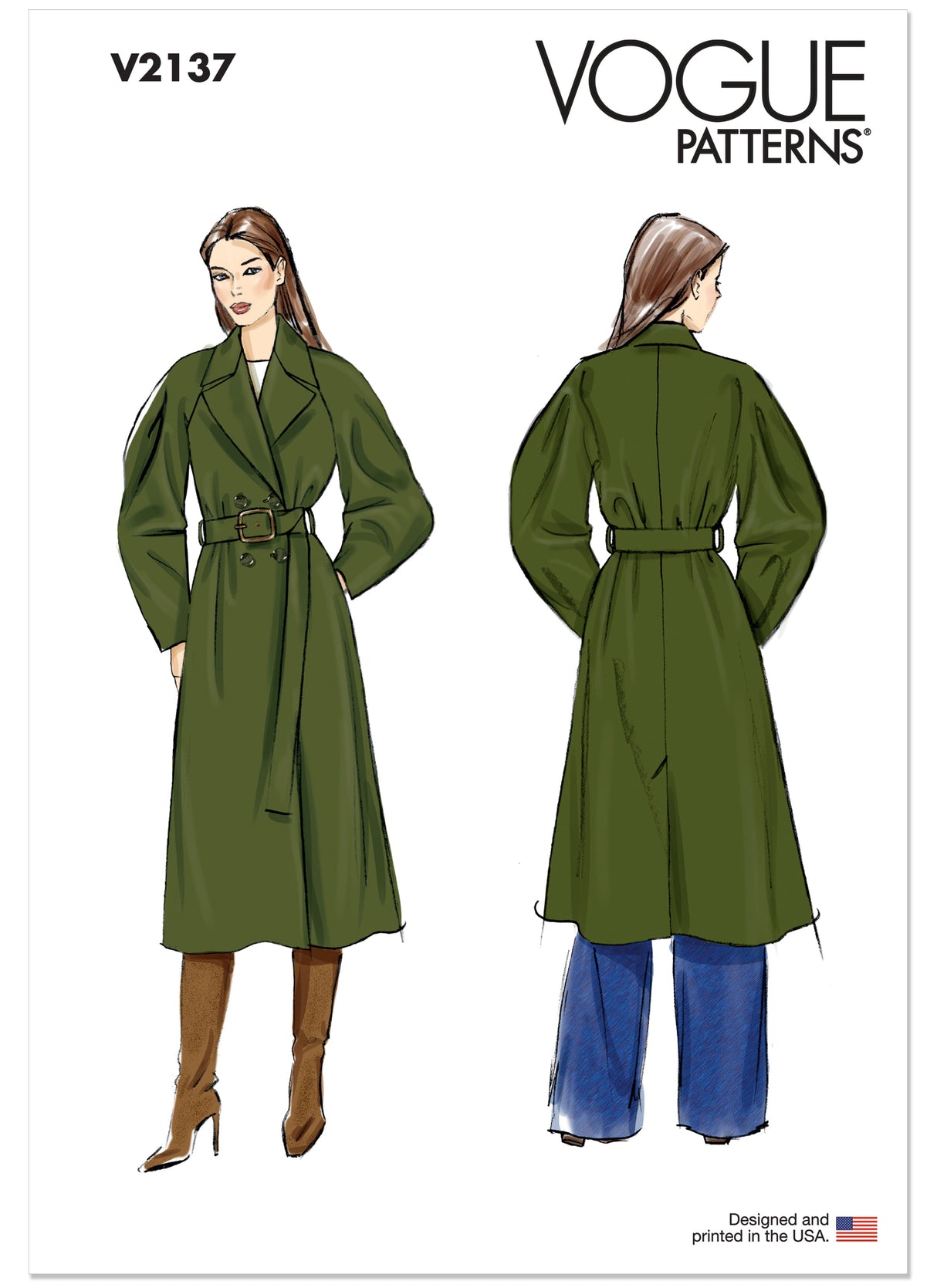 Patron Vogue n°2137 – Trench-coat classique double boutonnage